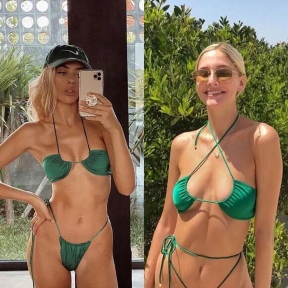 Sommer Swim Xena Bikini Set in Emerald Green (Large Top, Medium Bottom) - Picture 3 of 4